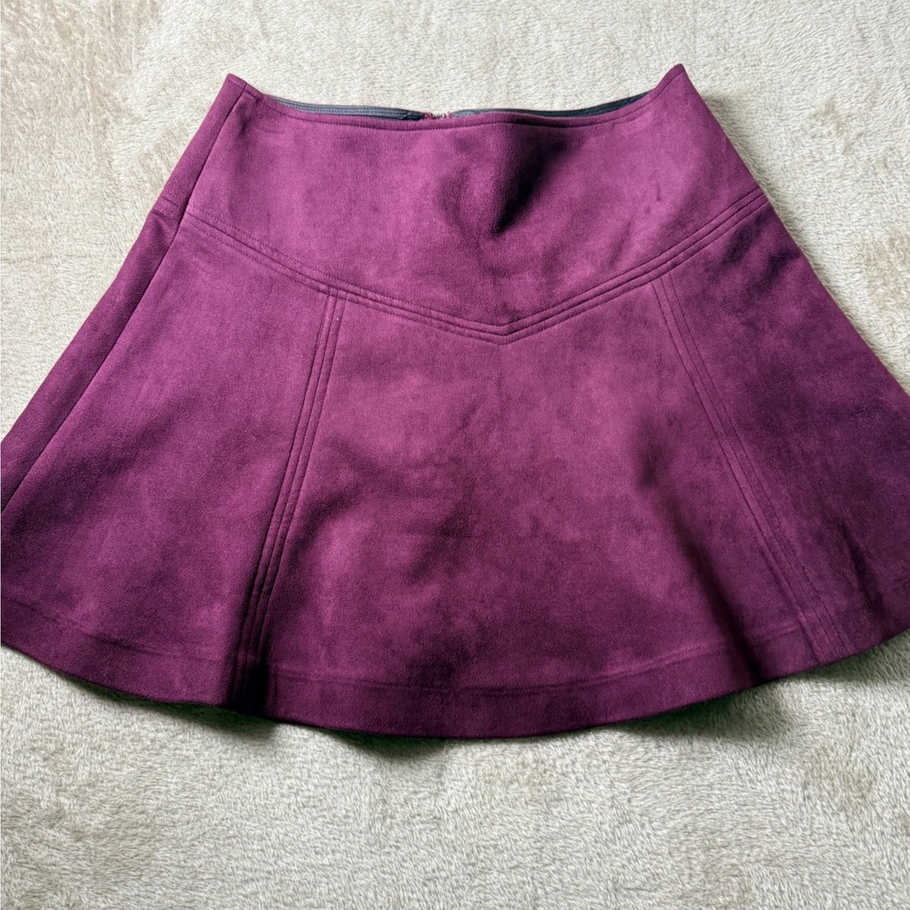 Jack by BB Dakota Faux Suede Mini Skirt Plum Purple Size 4 Academia Fall Preppy